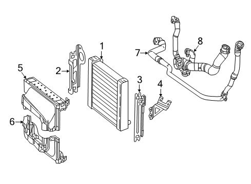 2016 Mercedes-Benz S63 AMG Radiator & Components Diagram 1