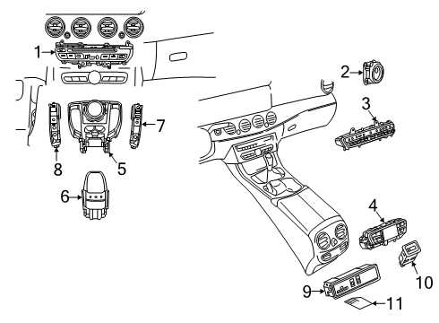 2022 Mercedes-Benz CLS450 Switches Diagram 1