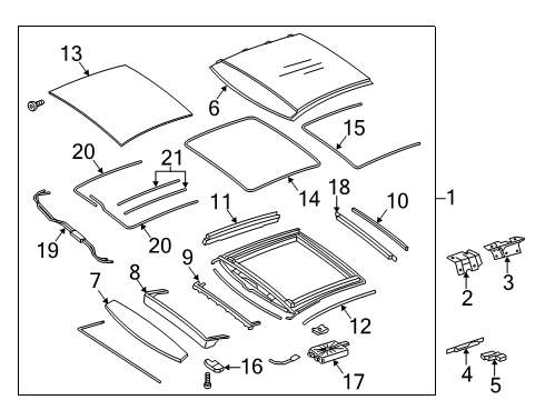 2019 Mercedes-Benz S65 AMG Sunroof, Body Diagram 2