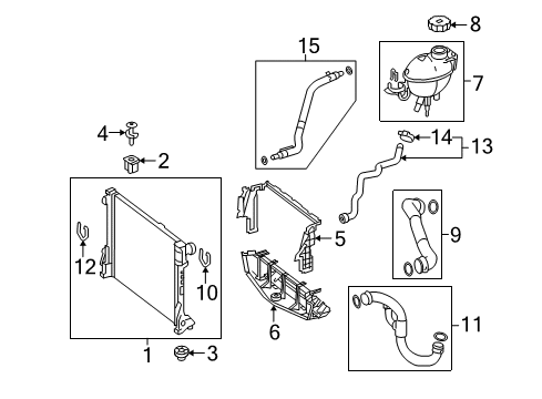 2016 Mercedes-Benz E350 Radiator & Components