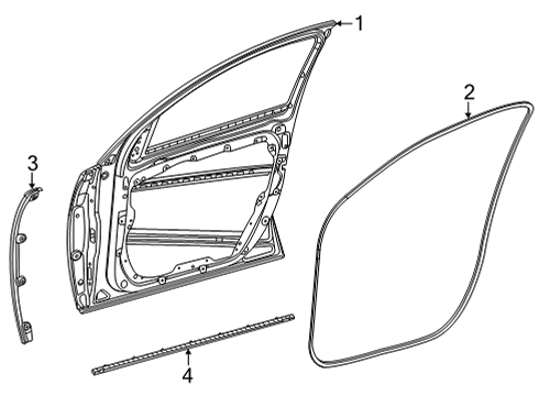 2024 Mercedes-Benz GLE63 AMG S Door & Components Diagram 1