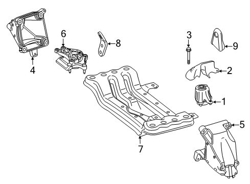 Transmission Mount Nut Diagram for 005-990-81-50