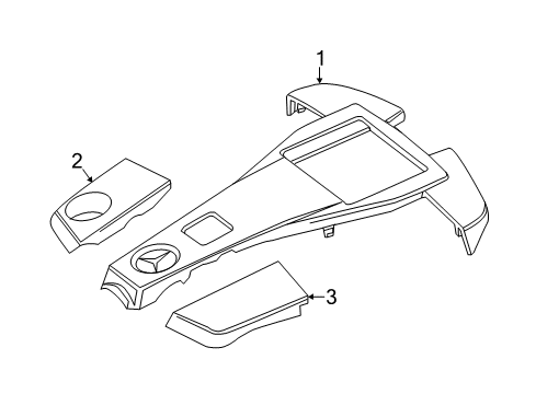 2012 Mercedes-Benz S550 Engine Appearance Cover Diagram