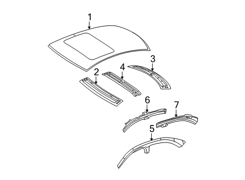 2013 Mercedes-Benz C250 Roof & Components Diagram 2