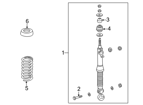 2001 Mercedes-Benz CLK320 Shocks & Components - Rear Diagram 1