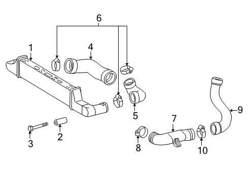 1998 Mercedes-Benz E300 Intercooler Diagram