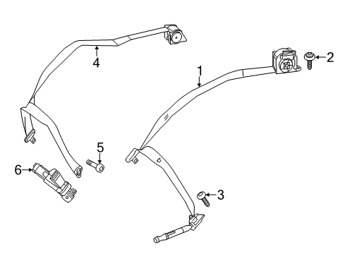 2020 Mercedes-Benz S560 Seat Belt Diagram 4