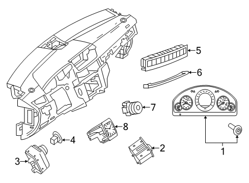 2014 Mercedes-Benz E250 Switches Diagram 1