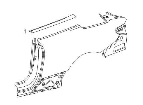 Belt Molding Diagram for 238-670-10-01-2B12