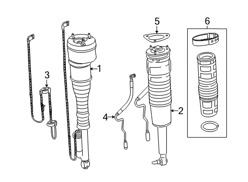 2011 Mercedes-Benz S400 Shocks & Components - Front Diagram