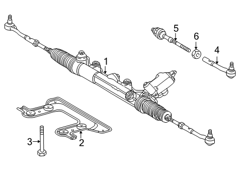 2006 Mercedes-Benz S65 AMG P/S Pump & Hoses, Steering Gear & Linkage Diagram 2