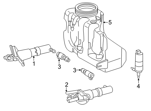 2002 Mercedes-Benz SLK230 Washer Components