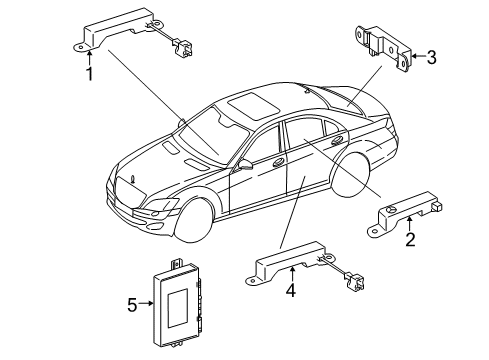 2011 Mercedes-Benz CL600 Keyless Entry Components Diagram