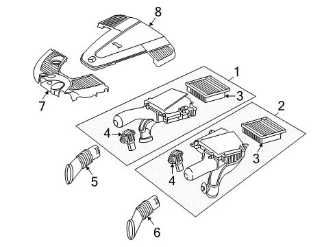 2010 Mercedes-Benz CL600 Air Intake Diagram