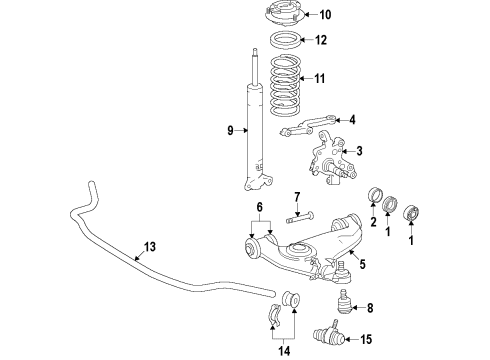 1994 Mercedes-Benz E320 Front Suspension, Control Arm, Stabilizer Bar Diagram 3