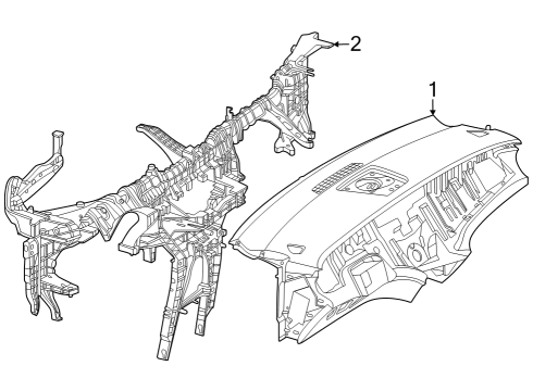 Instrument Panel Diagram for 296-680-40-03-7R47