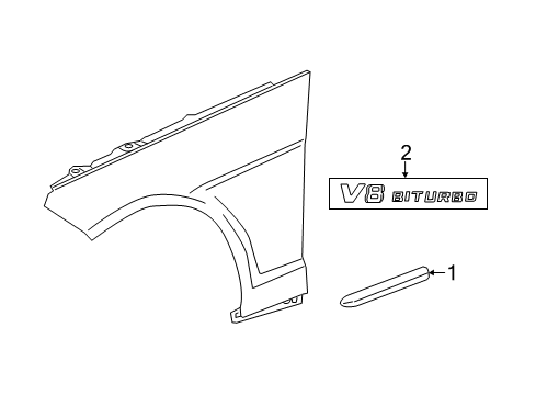 2016 Mercedes-Benz E63 AMG S Exterior Trim - Fender Diagram