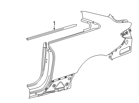 2020 Mercedes-Benz E53 AMG Exterior Trim - Quarter Panel Diagram 2