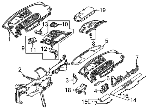 2024 Mercedes-Benz GLE53 AMG Instrument Panel Diagram 1