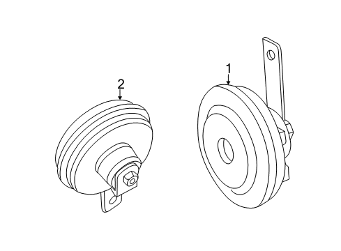 Alarm Horn Diagram for 163-542-03-20-64