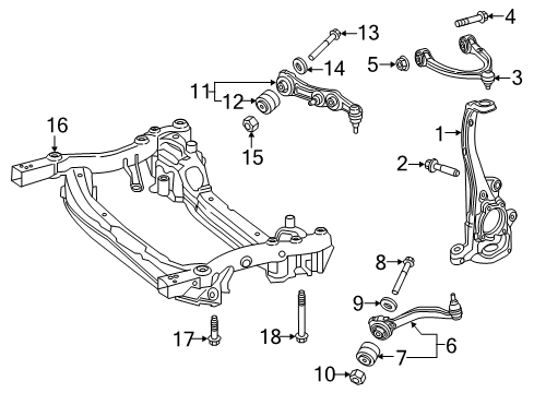 Lower Control Arm Bushing Diagram for 205-333-23-00