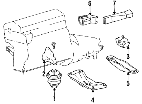 1993 Mercedes-Benz 190E Engine Mounting Diagram