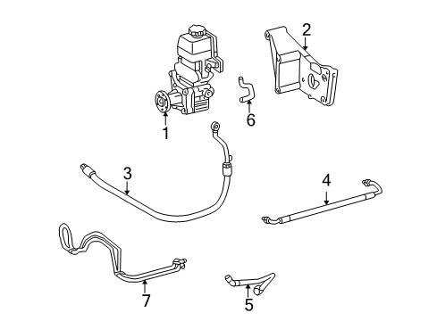 Power Steering Cooler Diagram for 210-466-28-24