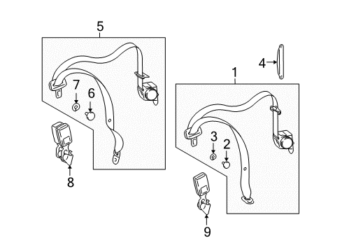 2012 Mercedes-Benz E350 Seat Belt Diagram 7