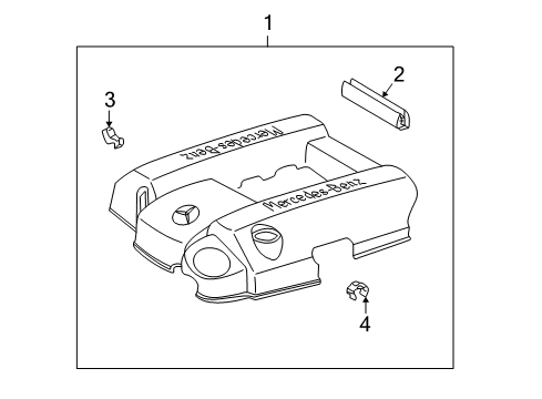 2003 Mercedes-Benz ML320 Engine Appearance Cover Diagram