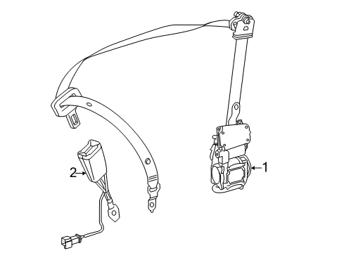 2012 Mercedes-Benz SLK350 Seat Belt Diagram