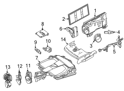 2012 Mercedes-Benz E350 Air Intake Diagram 3