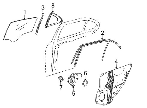 2011 Mercedes-Benz E550 Rear Door Diagram 4