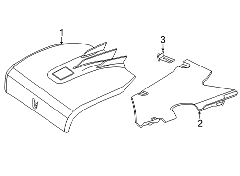 2021 Mercedes-Benz AMG GT Black Series Engine Appearance Cover Diagram