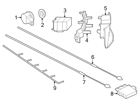 2022 Mercedes-Benz EQB 350 Electrical Components - Rear Bumper Diagram 2