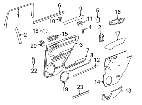 2008 Mercedes-Benz GL320 Front Door Diagram 4