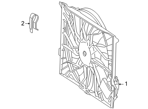 2008 Mercedes-Benz CL63 AMG Cooling System, Radiator, Water Pump, Cooling Fan Diagram 1