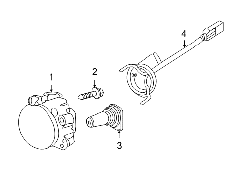 2008 Mercedes-Benz S550 Front Lamps - Fog Lamps Diagram 2