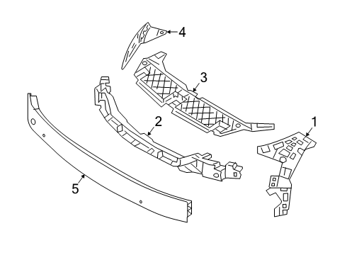 2019 Mercedes-Benz A220 Front Bumper Diagram 2