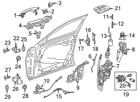 Upper Hinge Diagram for 205-720-78-11