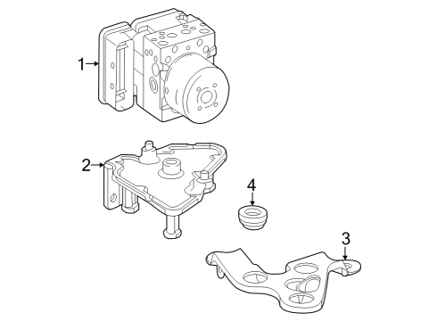 ABS Pump Assembly Bracket Diagram for 223-431-11-00