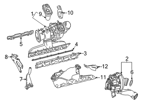 2021 Mercedes-Benz GLE53 AMG Exhaust Manifold