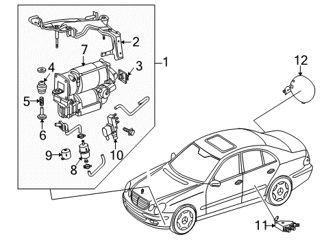 2008 Mercedes-Benz CLS550 Ride Control - Rear Diagram