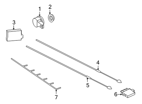 2022 Mercedes-Benz S580 Lane Departure Warning Diagram 1