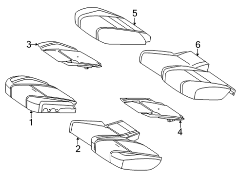 2021 Mercedes-Benz GLE53 AMG Second Row Seats Diagram 8