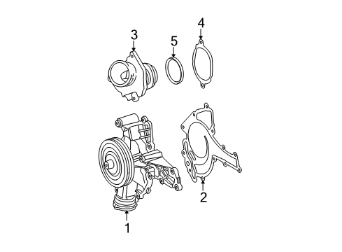 2008 Mercedes-Benz E350 Water Pump Diagram