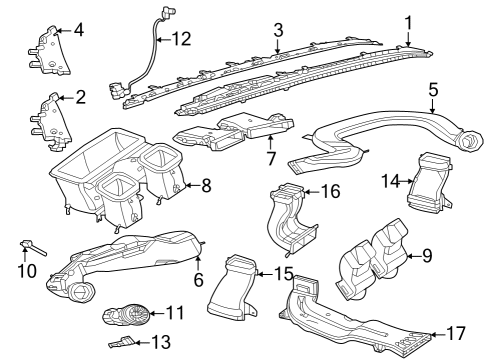 2023 Mercedes-Benz EQE 500 SUV Ducts Diagram