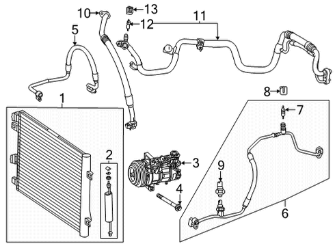 2021 Mercedes-Benz GLA35 AMG A/C Condenser, Compressor & Lines