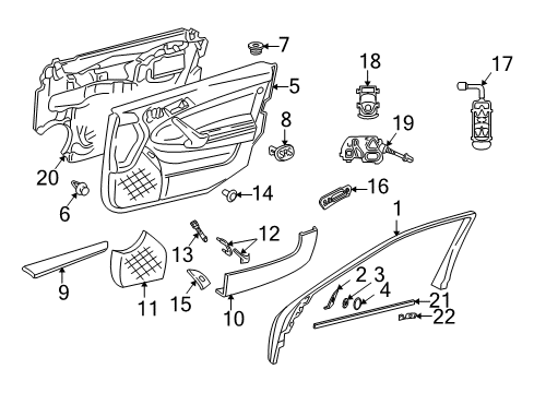 2004 Mercedes-Benz C32 AMG Rear Door Diagram 2