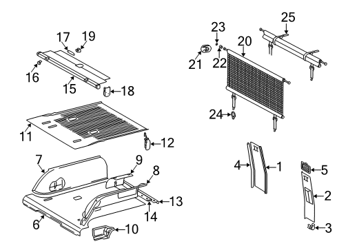 Wheelhouse Trim Diagram for 463-680-13-42-7088