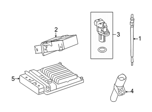 2021 Mercedes-Benz Sprinter 2500 Ignition System - Diesel Components Diagram 1